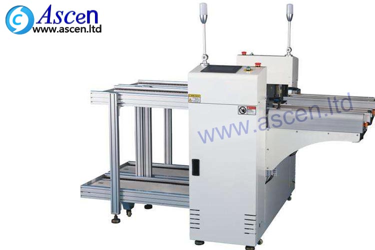 automatic multi magazine multi track pcb loader unloader for electronic assembling line