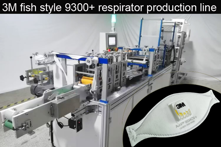 <b>3M fish style mask making machine folded N95 respirator production line</b>