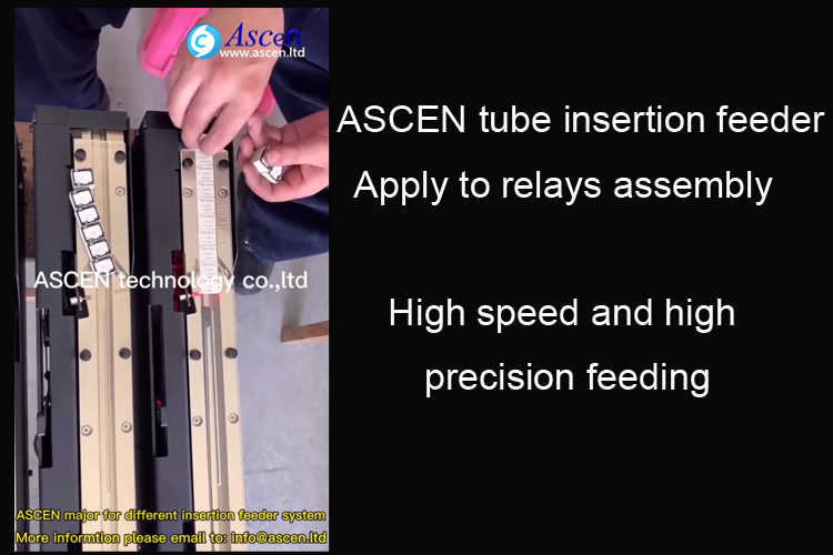 <b>Relays tubes feeder odd form component insert system for through hole insertion machine</b>