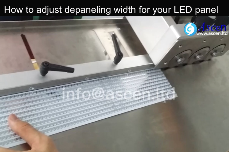 How to setup PCB separate width for PCB de-paneling machine 