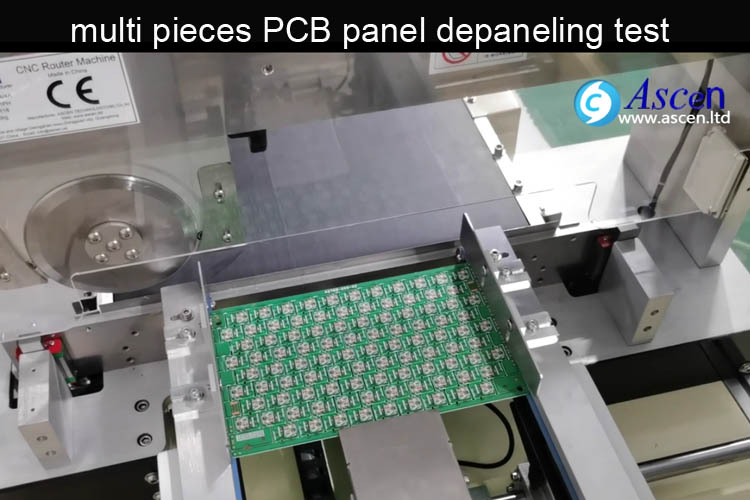 automatic PCB depaneling machine test for multi pieces PCB panel
