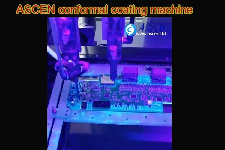 <b>Selective PCB conformal coating machine with UV spray</b>