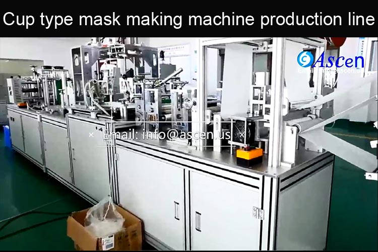 <b>N95/EN149 cup type medical mask making machine production line</b>