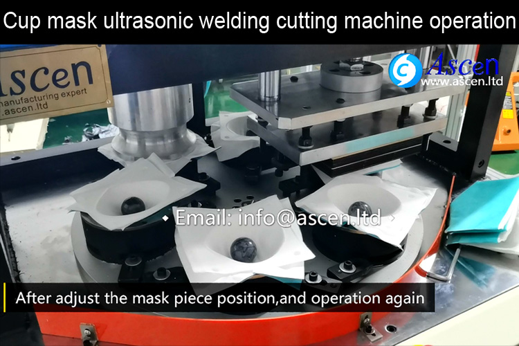 <b>Cup mask making ultrasonic welding cutting machine operation  </b>